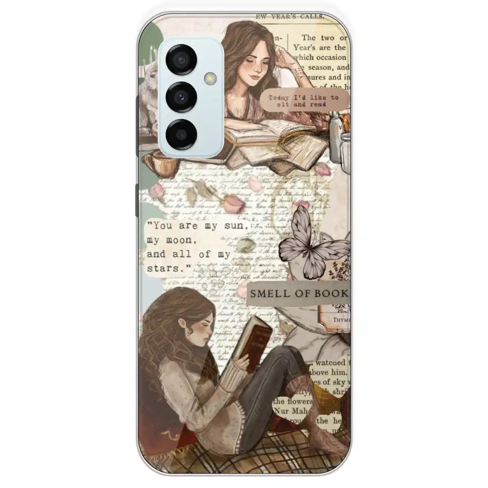 Book Collage - Printed Silicone Case For Samsung Galaxy M23
