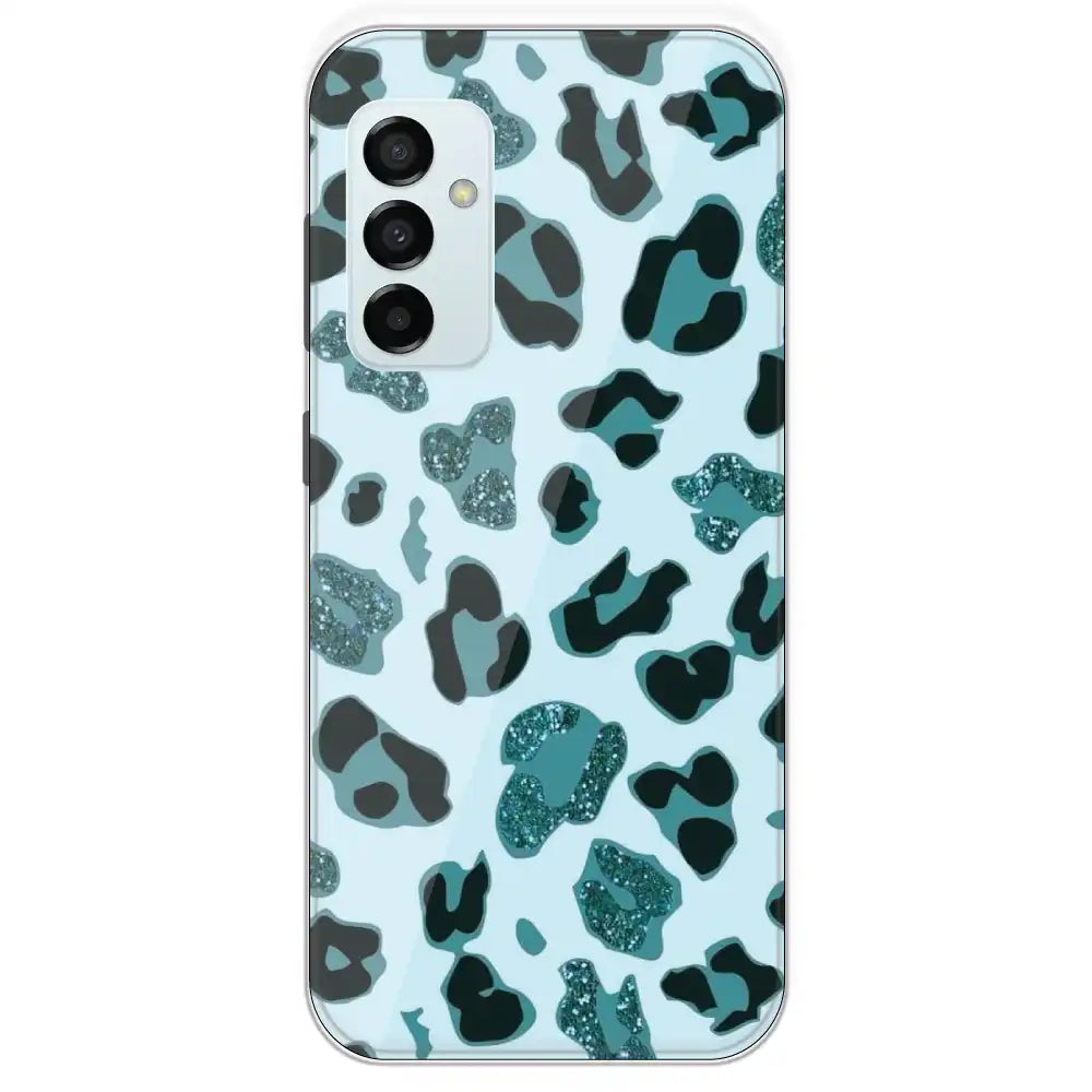Blue Leopard Glitter Print - Printed Silicone Case For Samsung Galaxy
M23