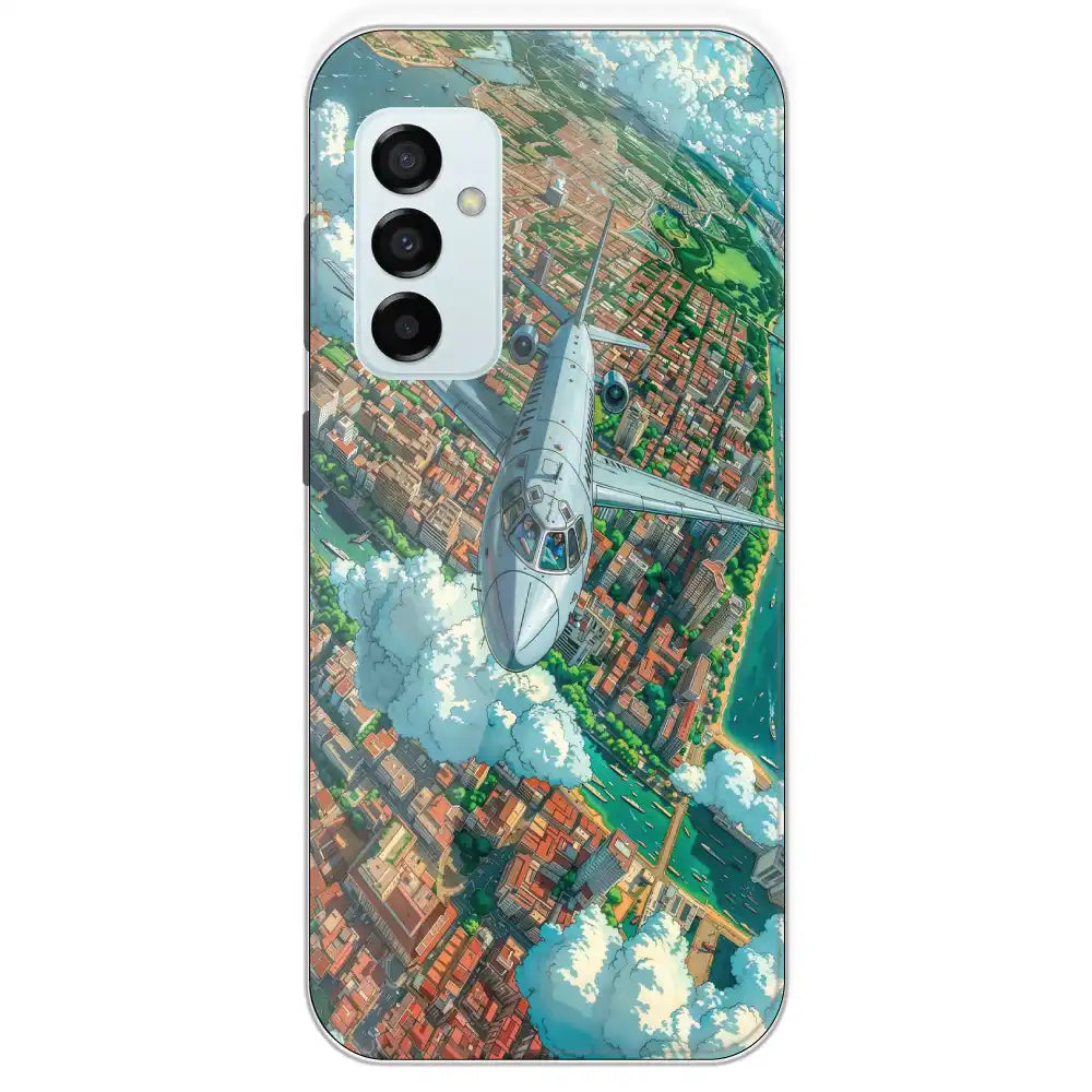 Flying Over City - Printed Silicone Case For Samsung Galaxy M23