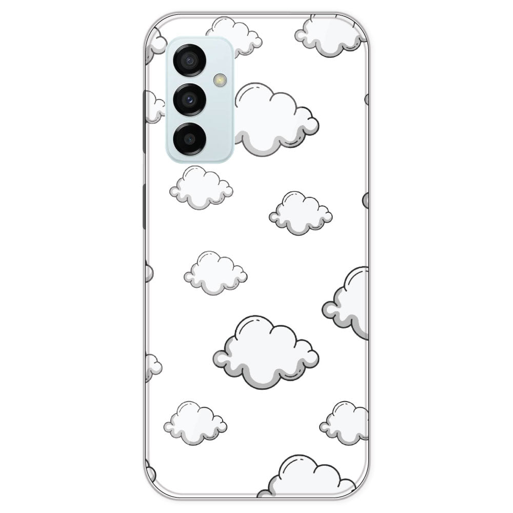 Clouds - Clear Printed Silicone Case For Samsung Galaxy M23