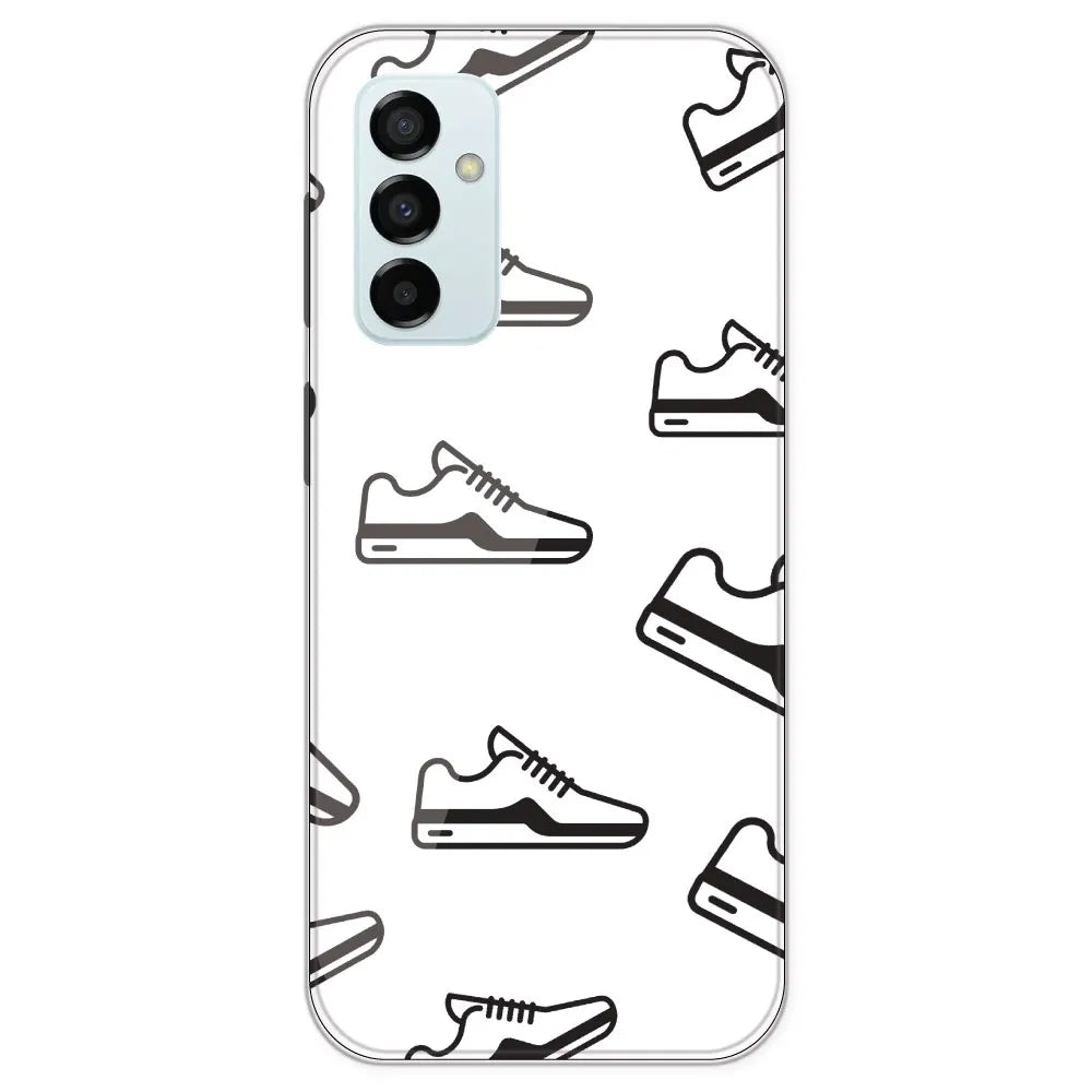 Black Sneakers - Clear Printed Silicone Case For Samsung Galaxy M23