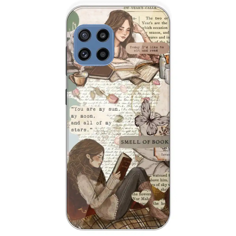 Book Collage - Printed Silicone Case For Samsung Galaxy M32