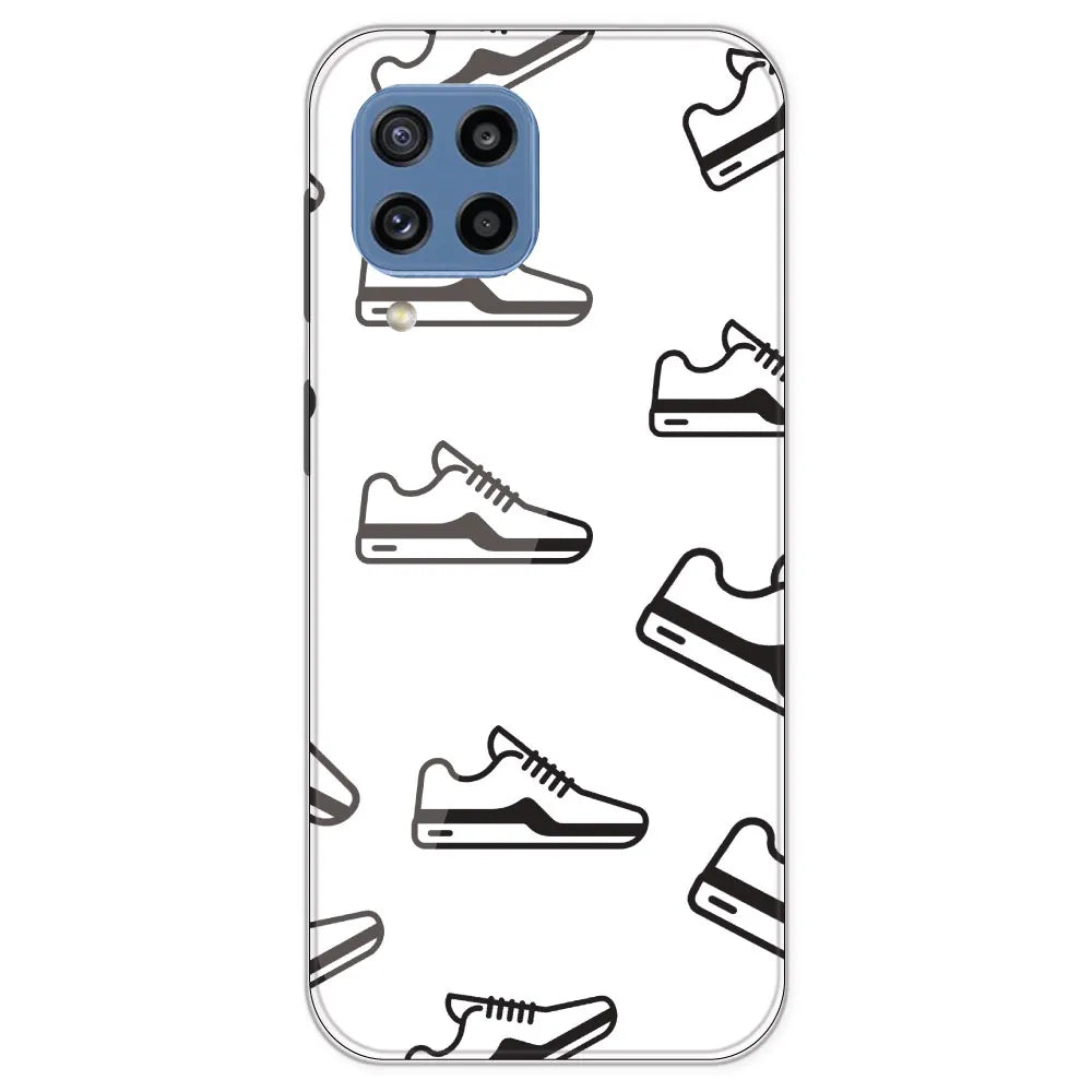 Black Sneakers - Clear Printed Silicone Case For Samsung Galaxy M32