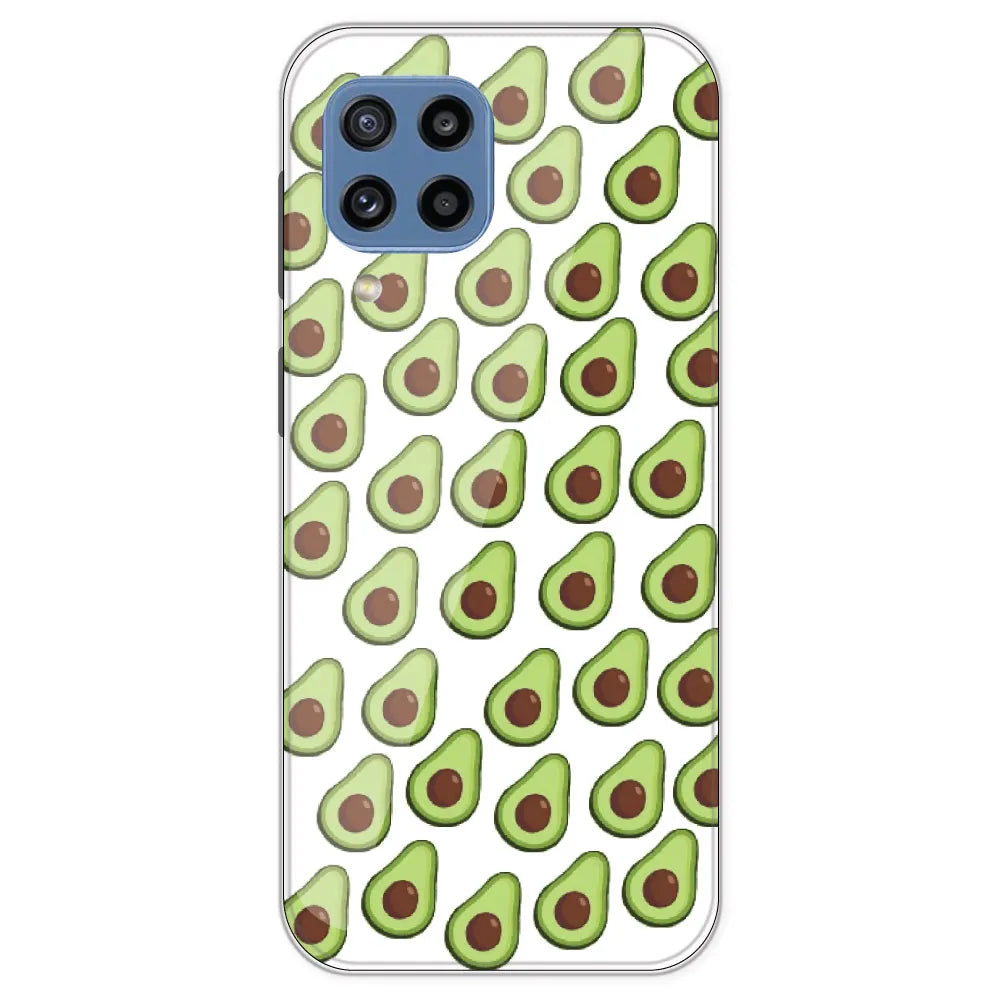 Avocado - Clear Printed Silicone Case For Samsung Galaxy M32
