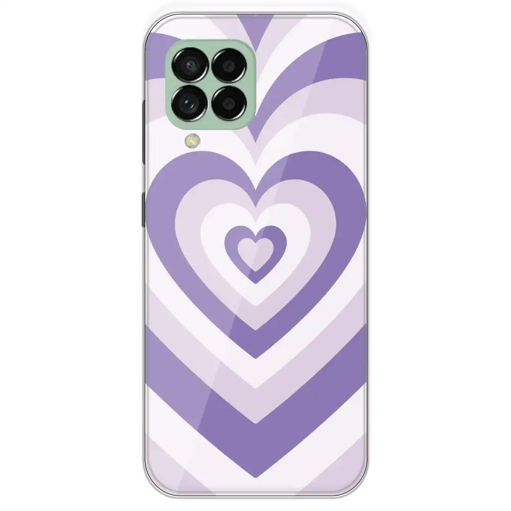 Dark Purple Hearts - Printed Silicone Case For Samsung Galaxy M33