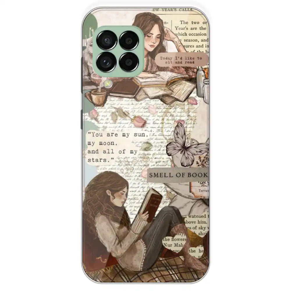 Book Collage - Printed Silicone Case For Samsung Galaxy M33
