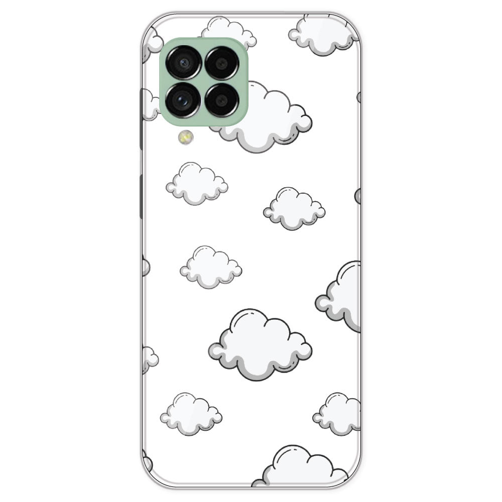 Clouds - Clear Printed Silicone Case For Samsung Galaxy M33