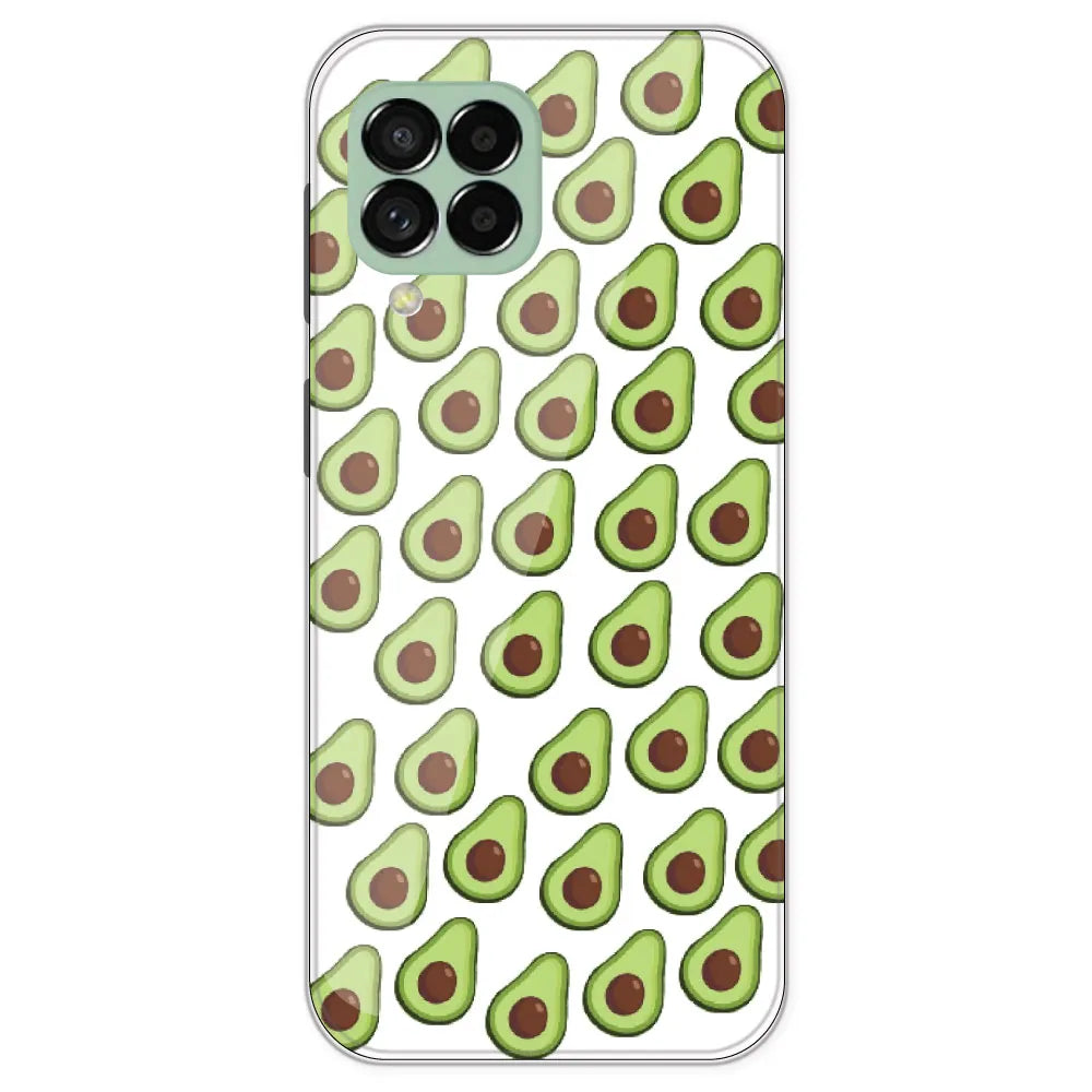 Avocado - Clear Printed Silicone Case For Samsung Galaxy M33