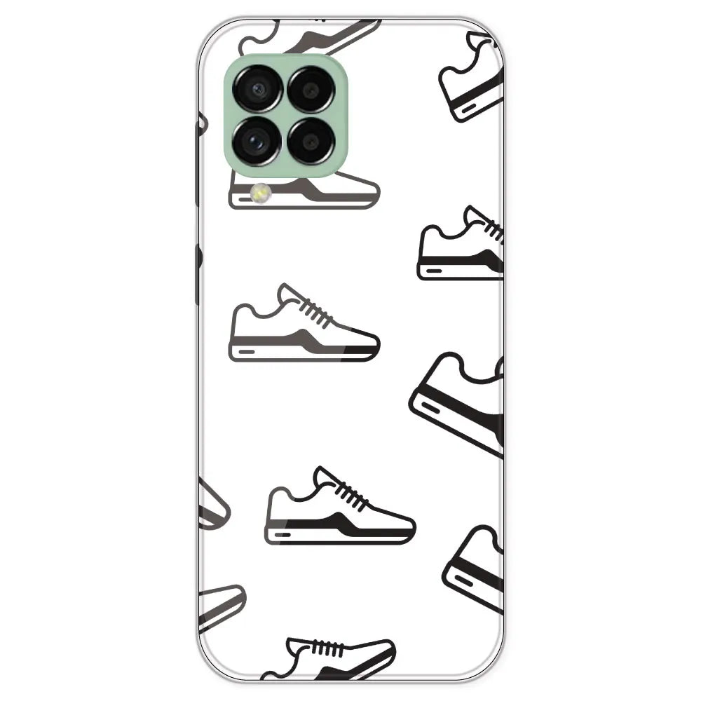 Black Sneakers - Clear Printed Silicone Case For Samsung Galaxy M33