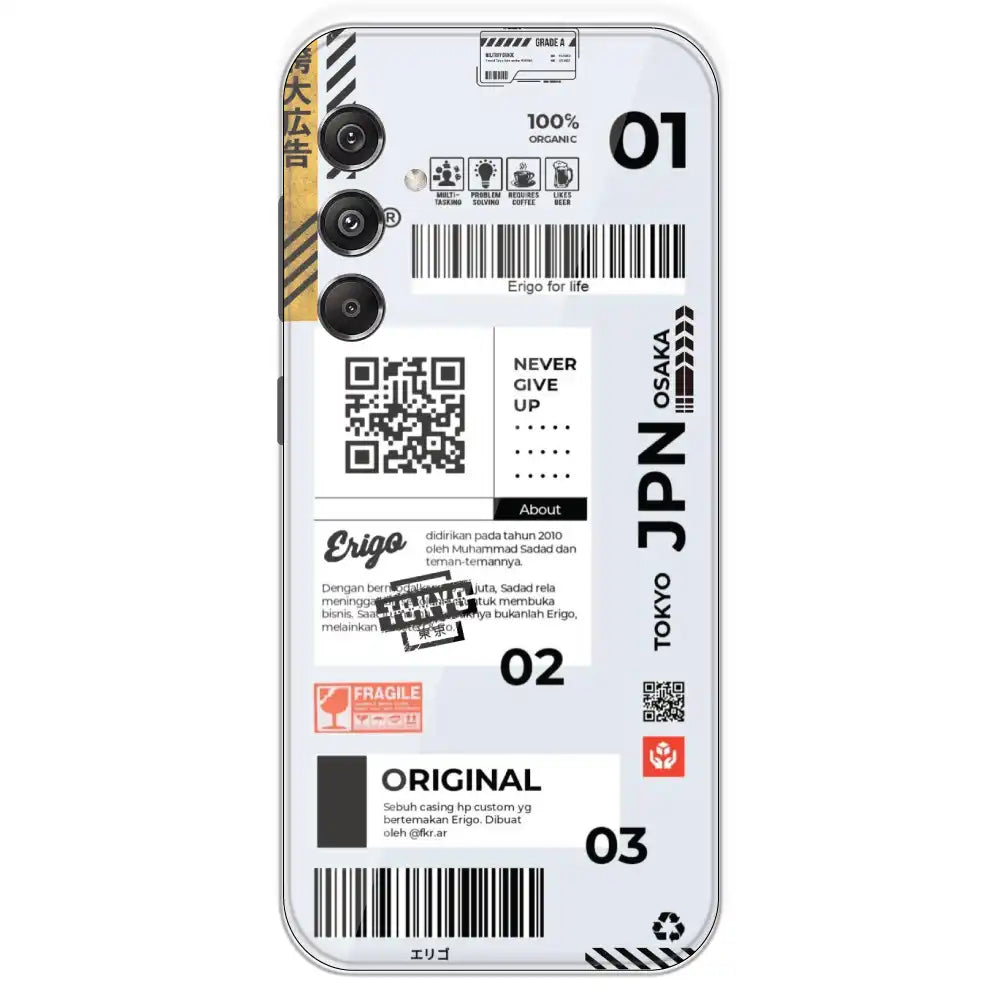 Barcode Labels - Printed Silicone Case For Samsung Galaxy M34