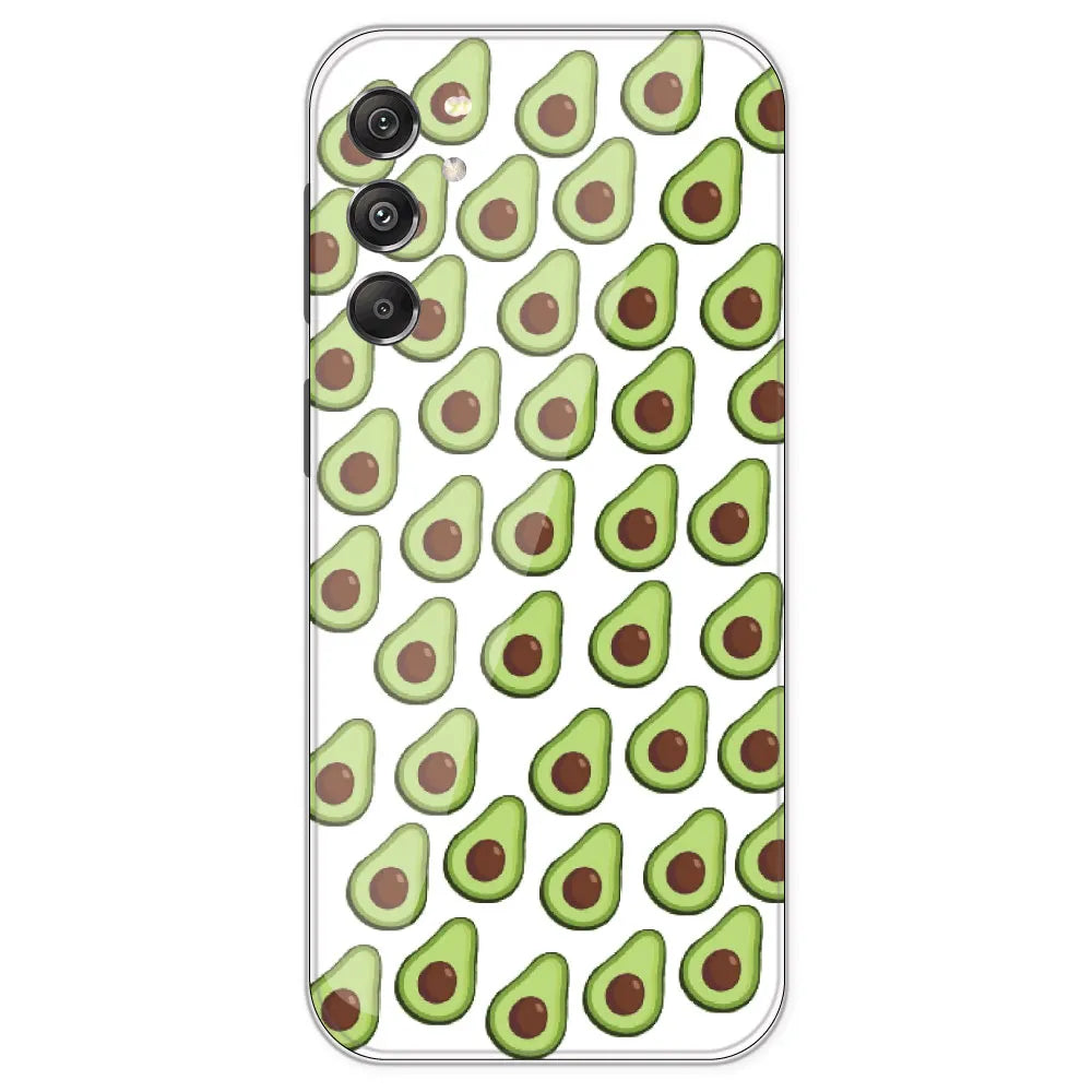 Avocado - Clear Printed Silicone Case For Samsung Galaxy M34