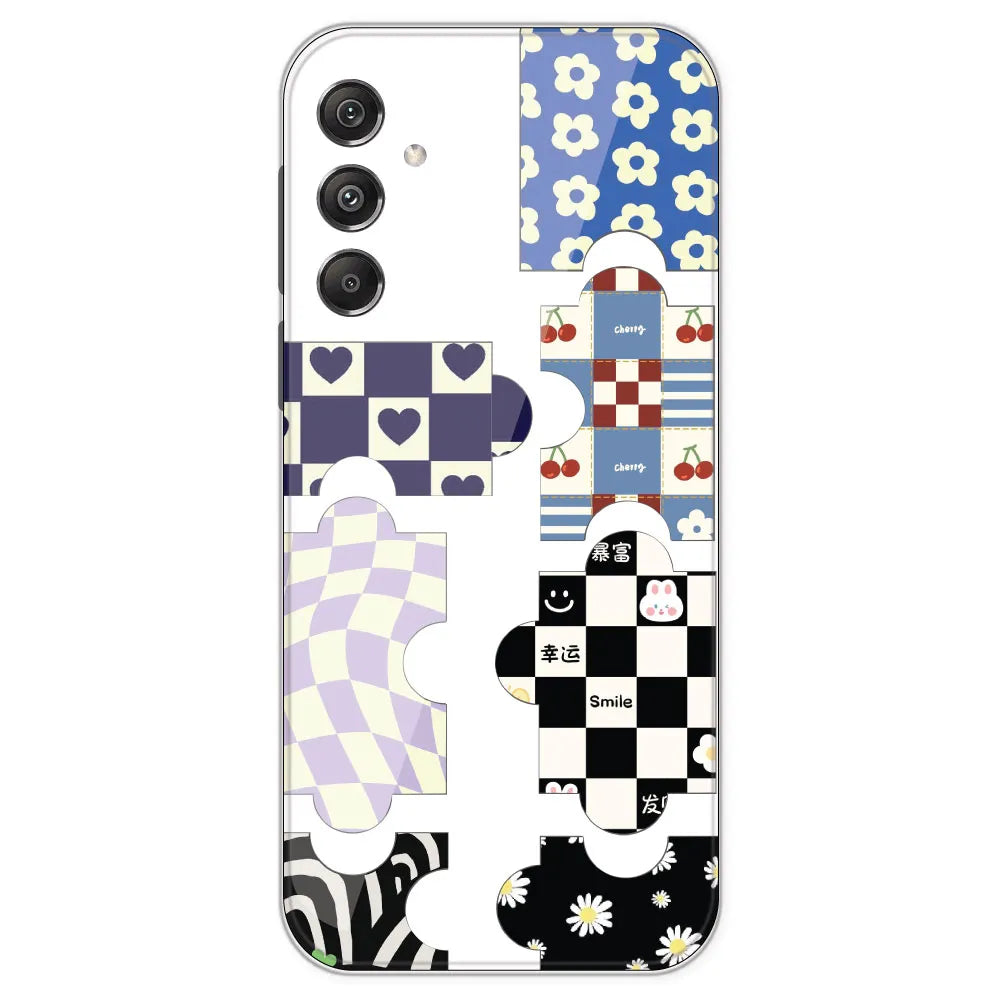 Aesthetic Puzzle - Clear Printed Silicone Case For Samsung Galaxy M34