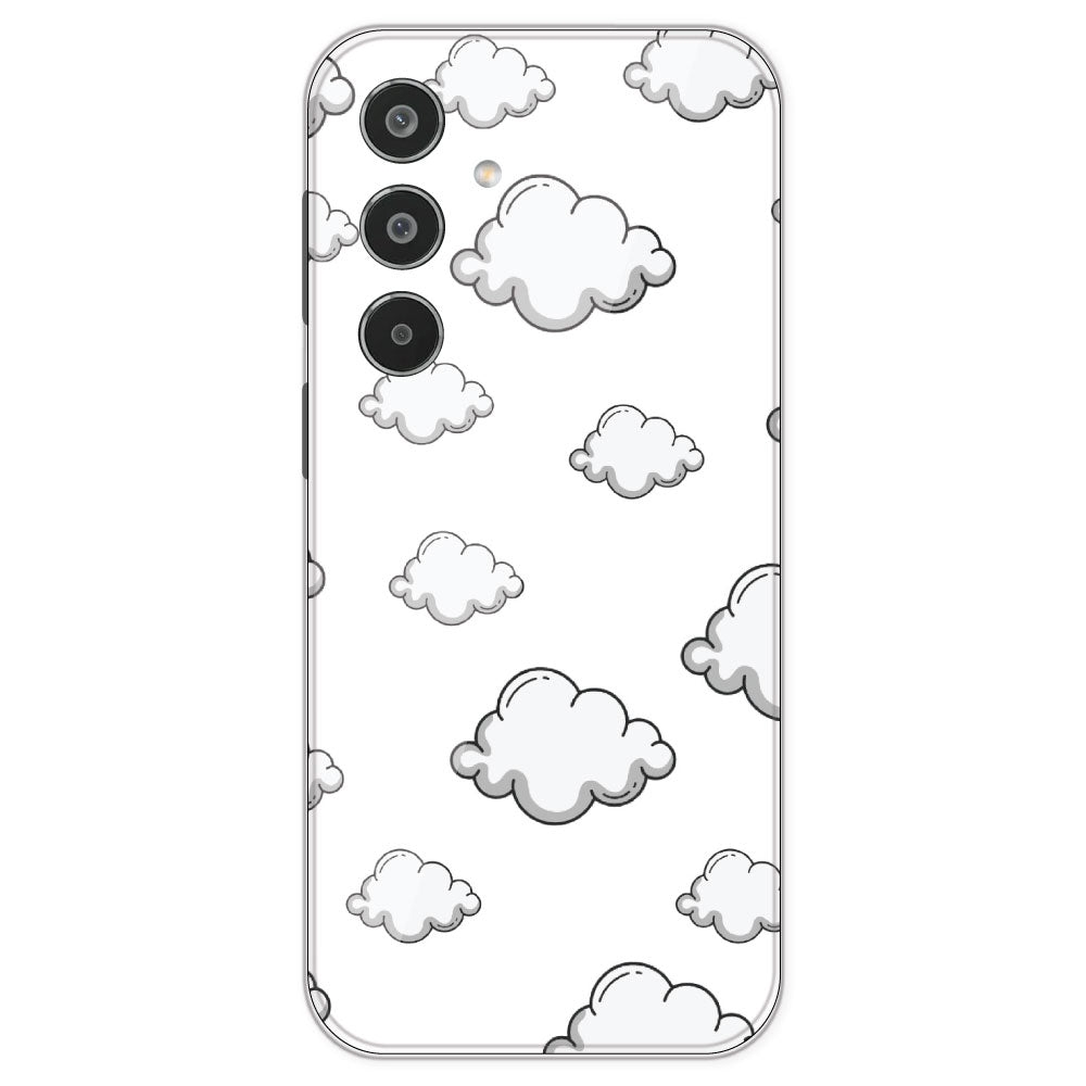 Clouds - Clear Printed Silicone Case For Samsung Galaxy M35
