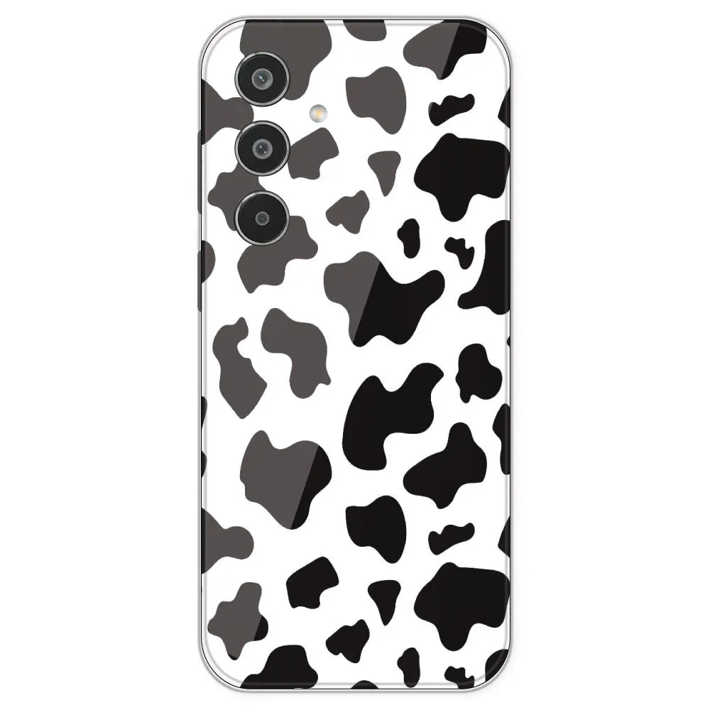 Cow Print - Clear Printed Silicone Case For Samsung Galaxy M35
