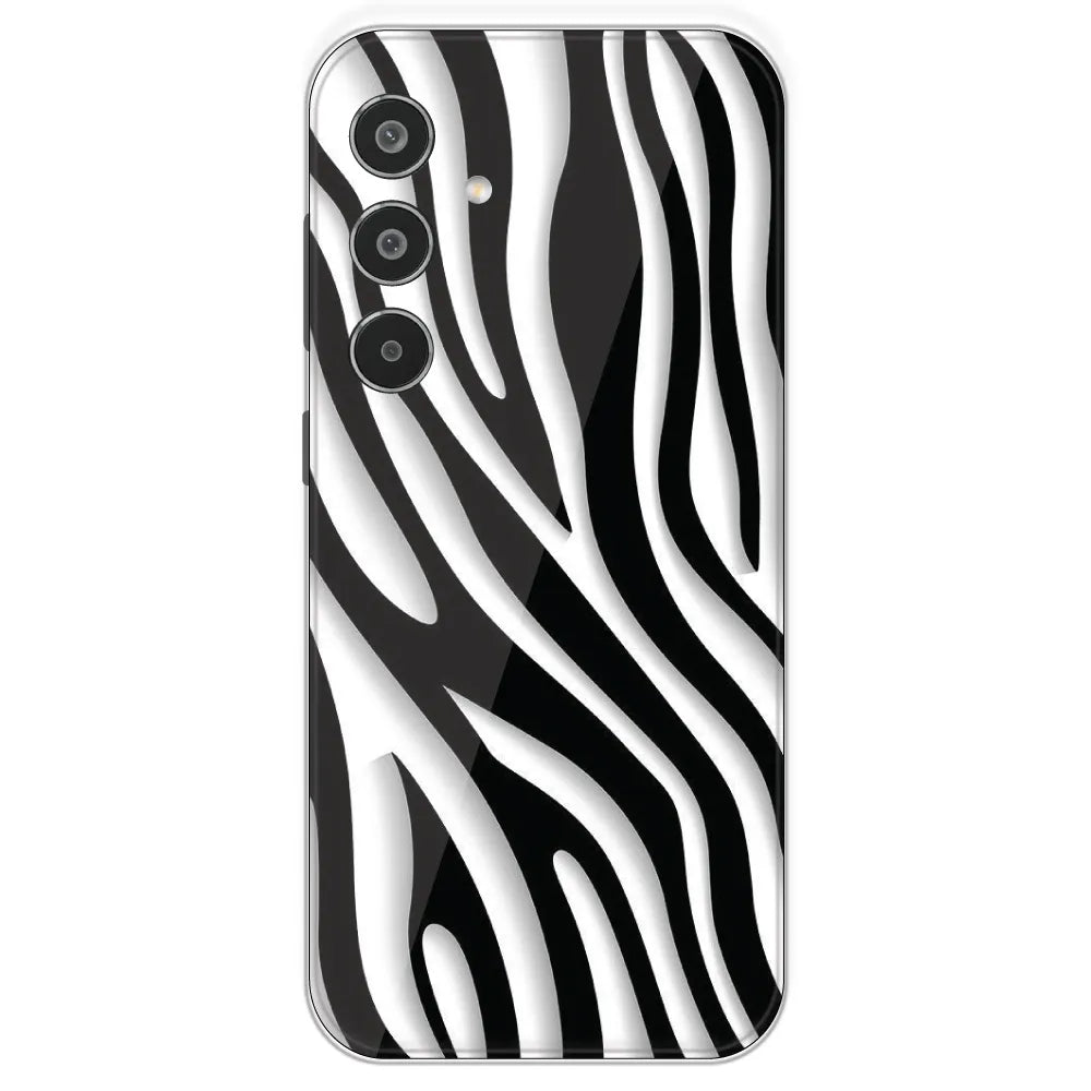 Zebra Print - Printed Silicone Case For Samsung Galaxy M35