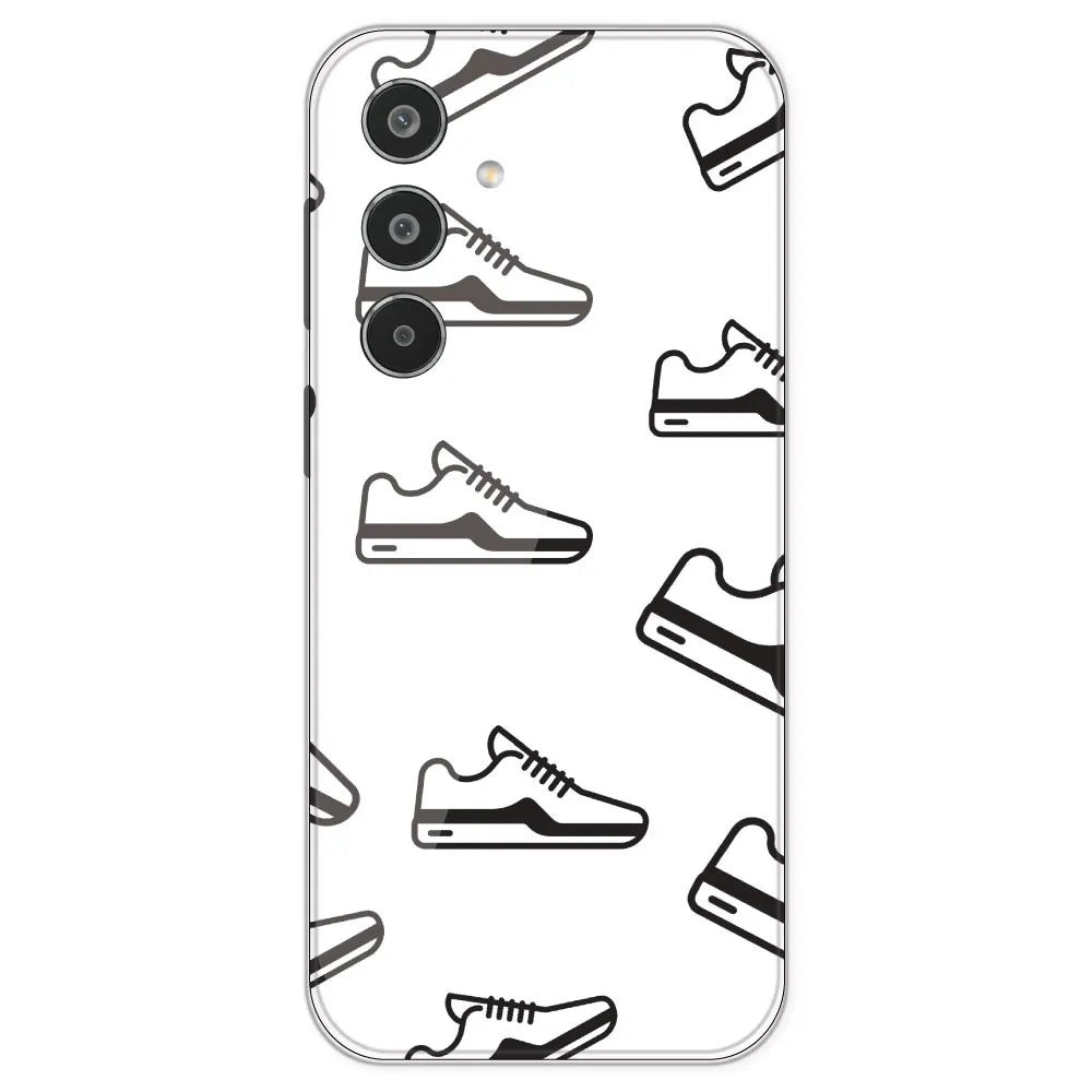 Black Sneakers - Clear Printed Silicone Case For Samsung Galaxy M35