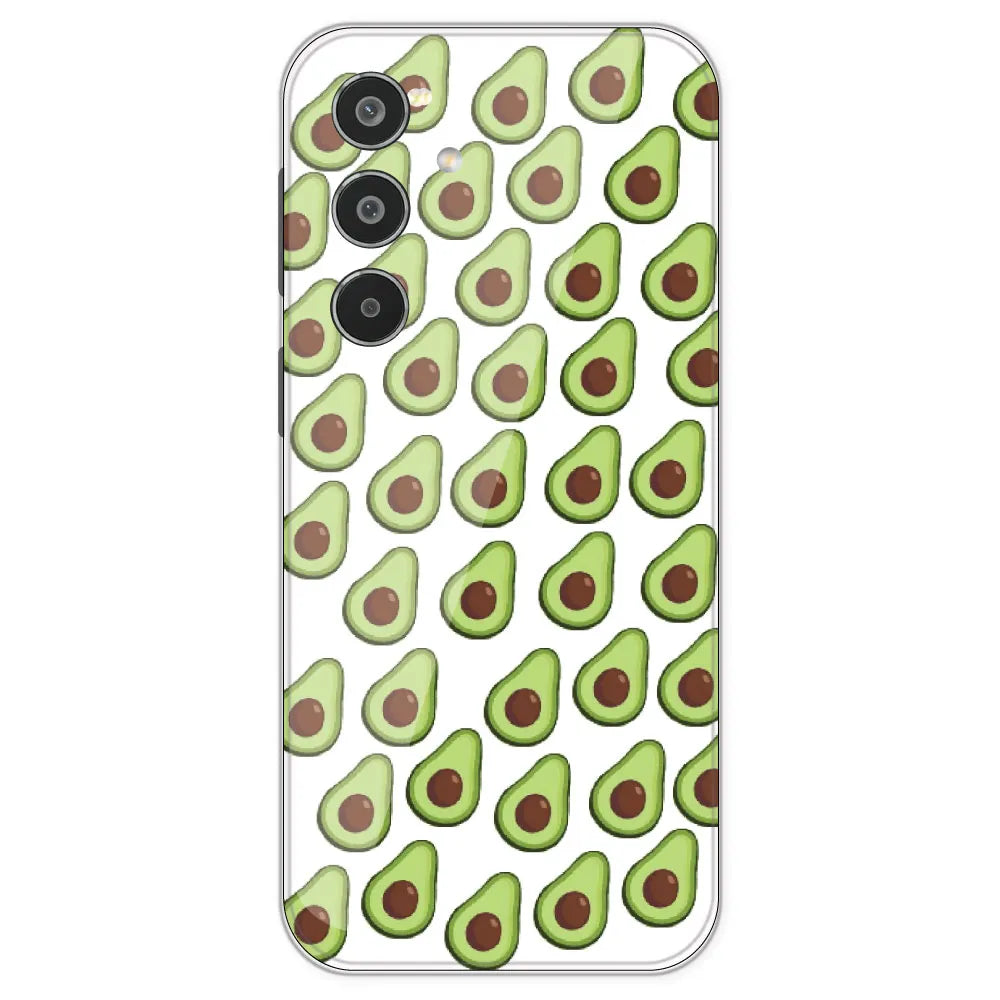 Avocado - Clear Printed Silicone Case For Samsung Galaxy M35