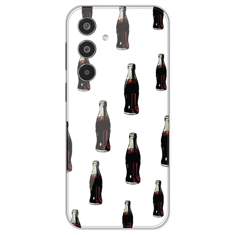 Soft Drink - Clear Printed Silicone Case For Samsung Galaxy M35