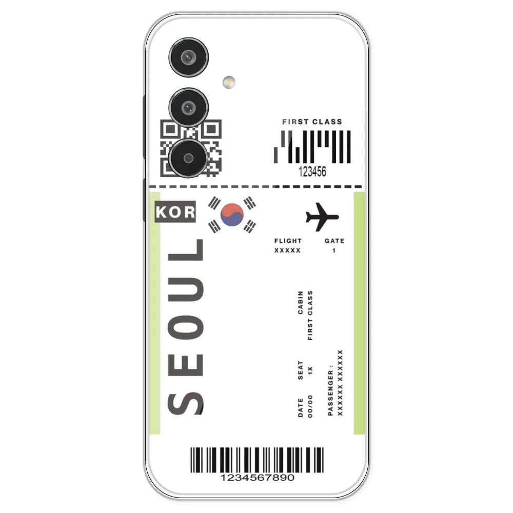 Seoul Ticket - Clear Printed Silicone Case For Samsung Galaxy M35
