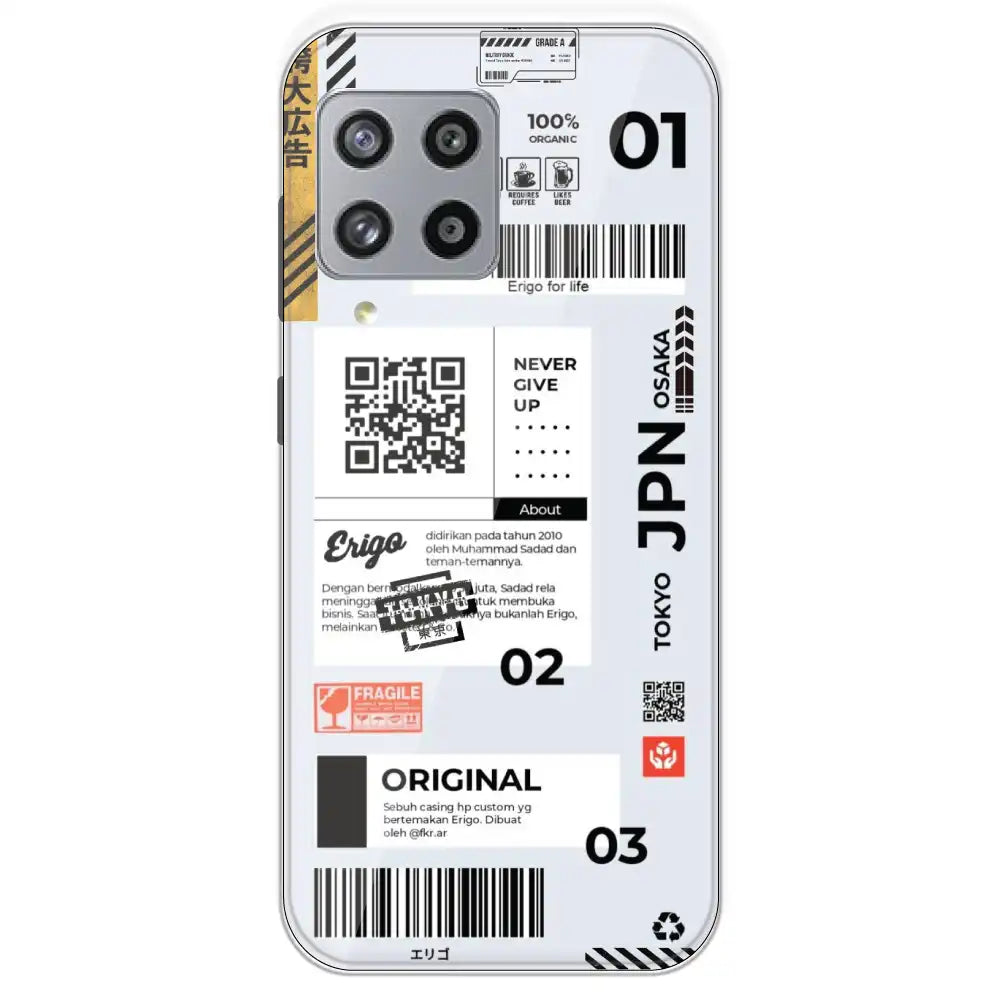 Barcode Labels - Printed Silicone Case For Samsung Galaxy M42