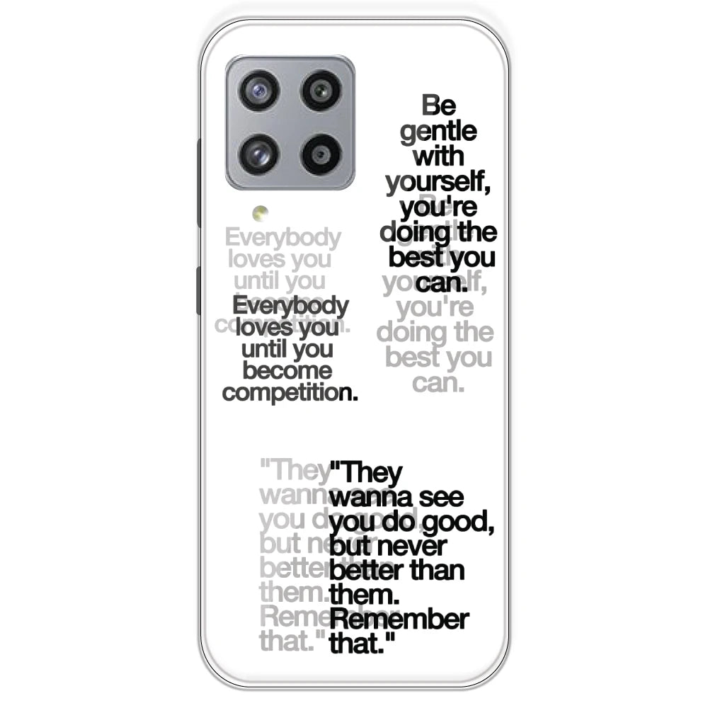 Motivational Quotes - Clear Printed Silicone Case For Samsung Galaxy M42