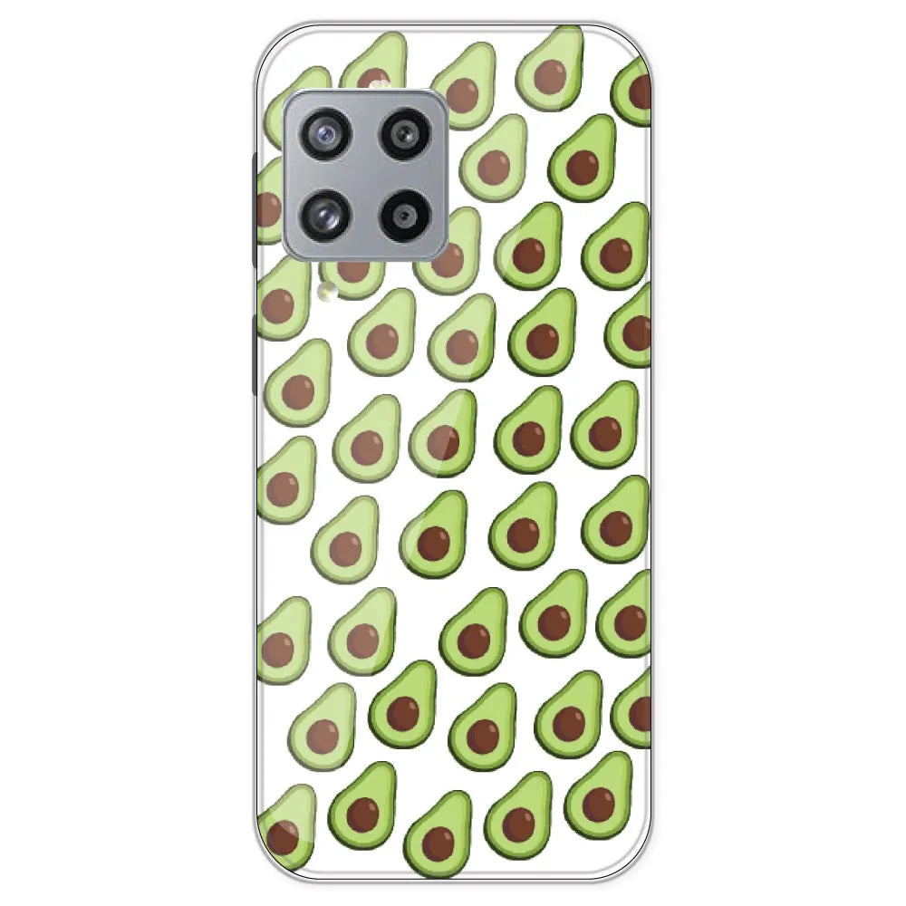 Avocado - Clear Printed Silicone Case For Samsung Galaxy M42