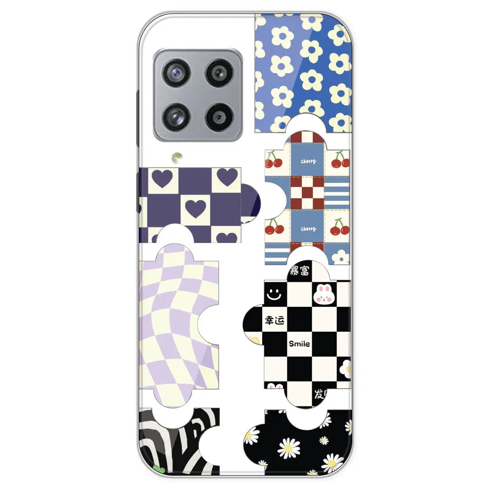 Aesthetic Puzzle - Clear Printed Silicone Case For Samsung Galaxy M42
