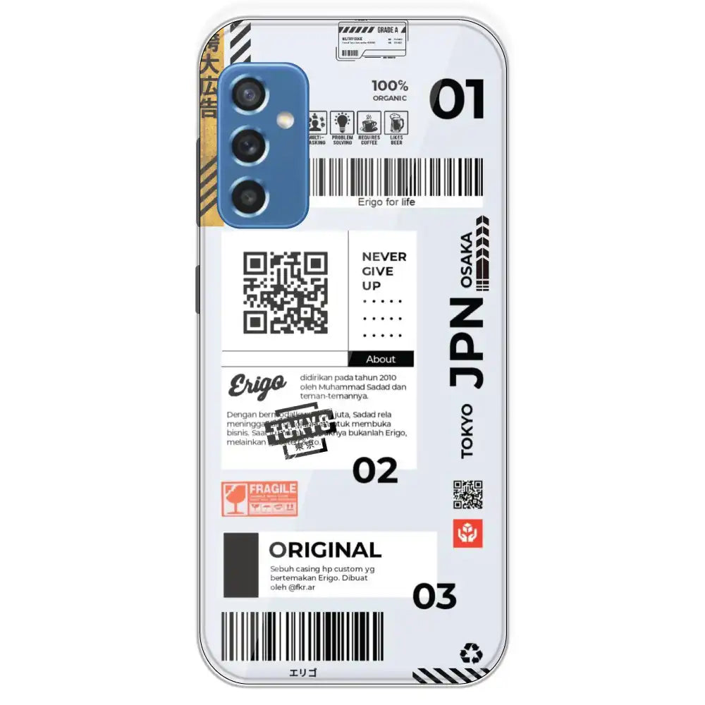 Barcode Labels - Printed Silicone Case For Samsung Galaxy M52