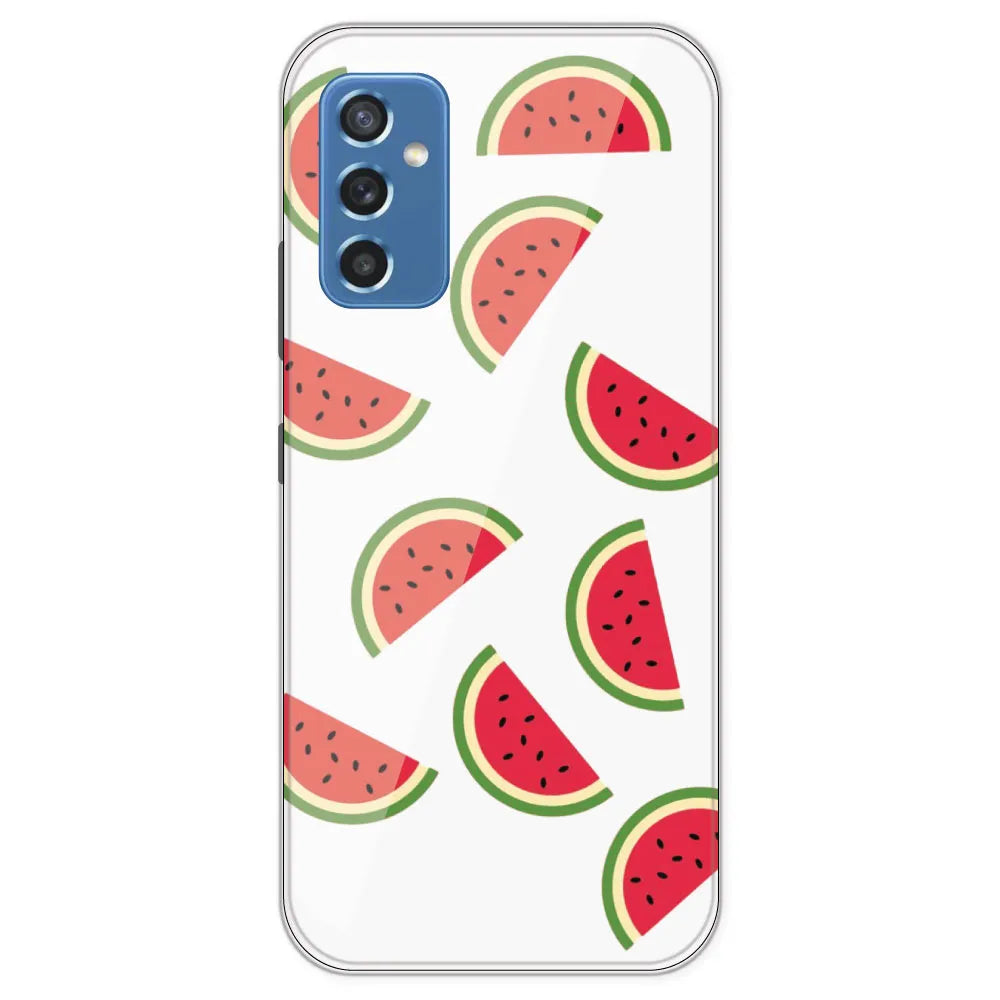 Watermelons - Clear Printed Silicone Case For Samsung Galaxy M52