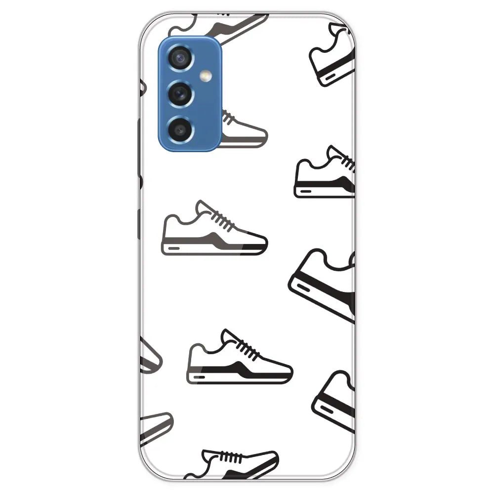Black Sneakers - Clear Printed Silicone Case For Samsung Galaxy M52