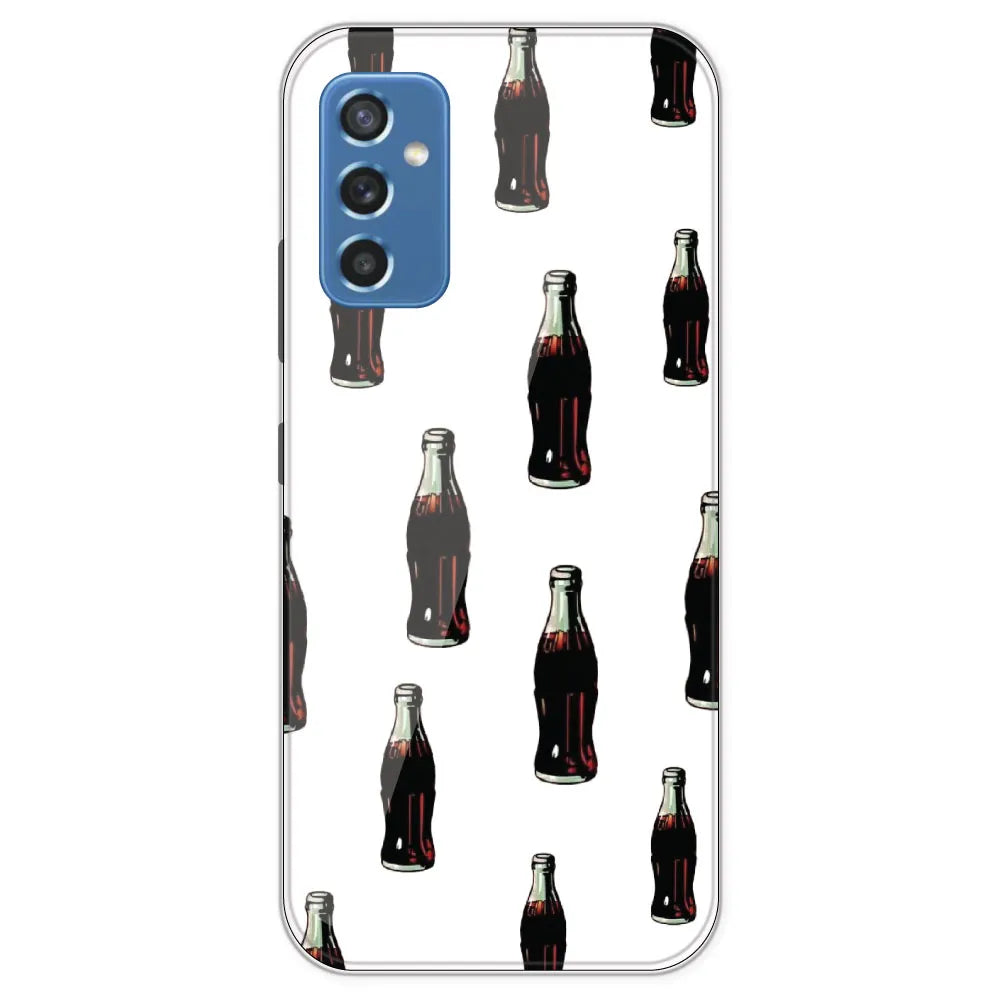 Soft Drink - Clear Printed Silicone Case For Samsung Galaxy M52