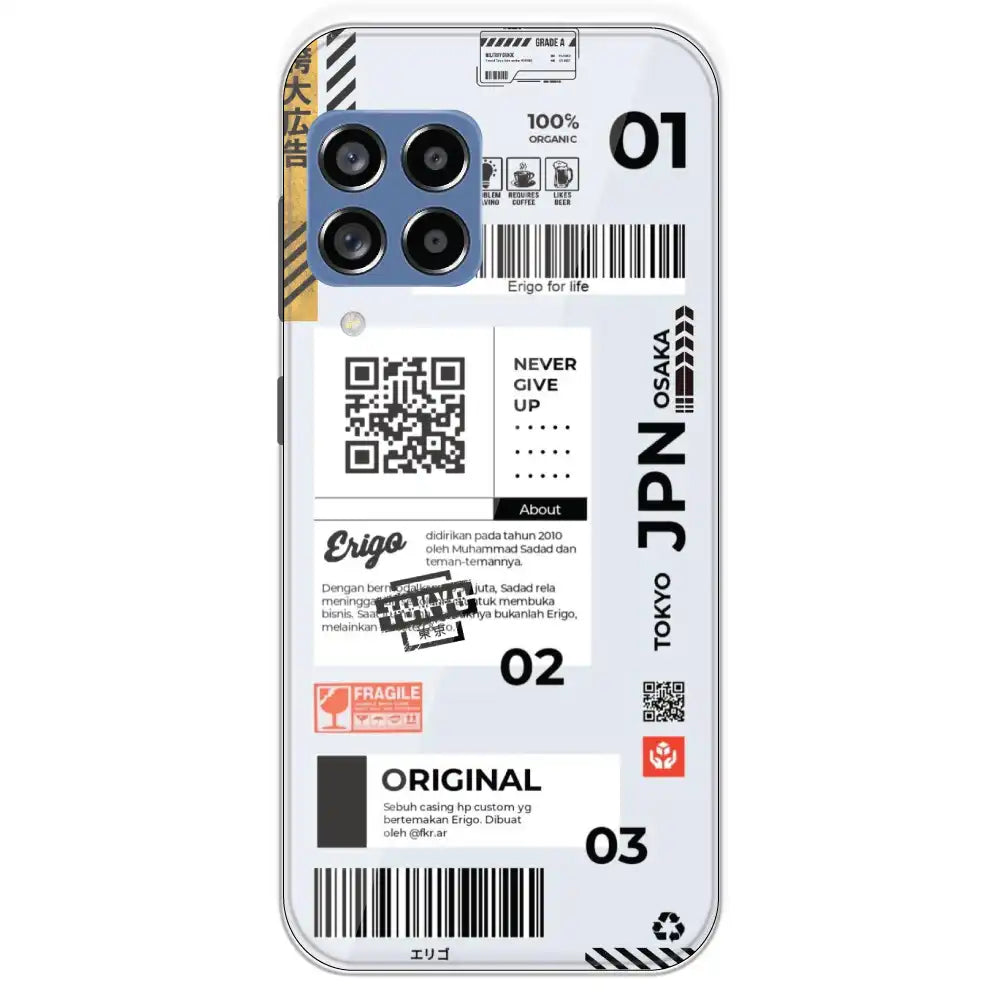 Barcode Labels - Printed Silicone Case For Samsung Galaxy M53