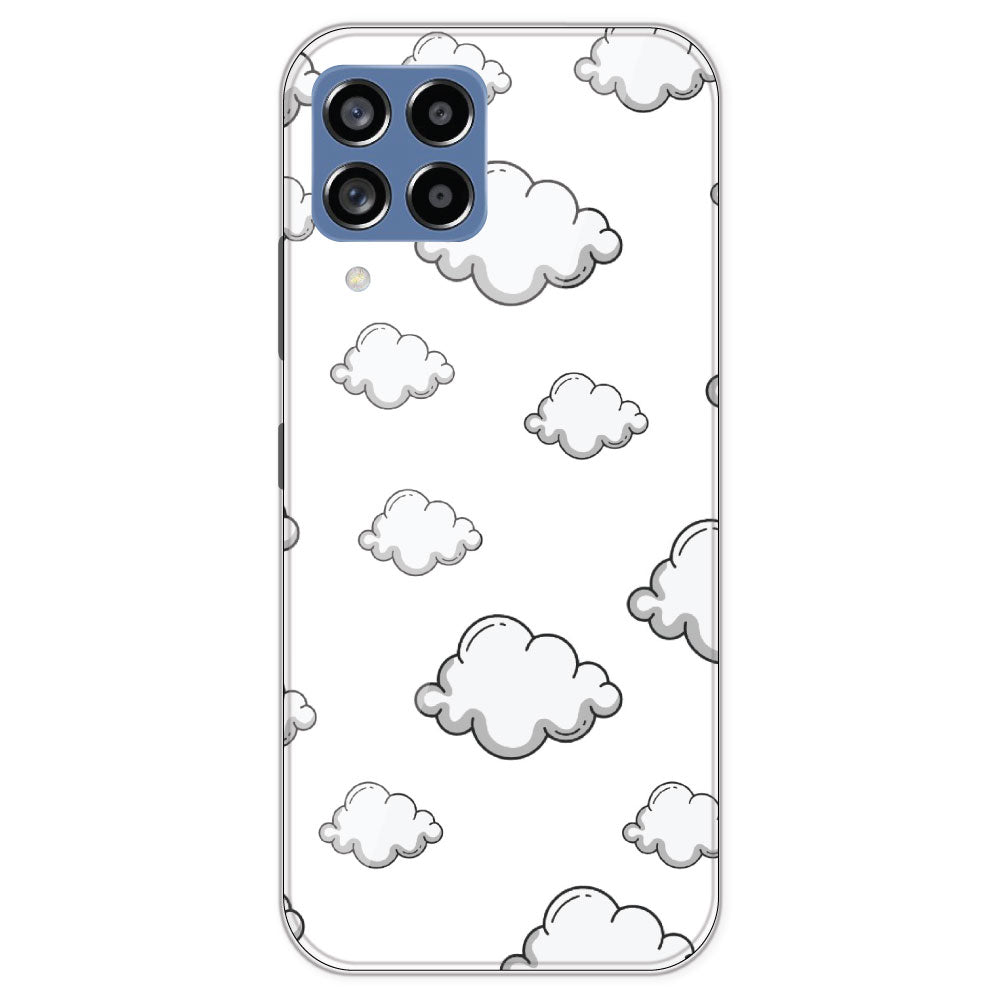 Clouds - Clear Printed Silicone Case For Samsung Galaxy M53