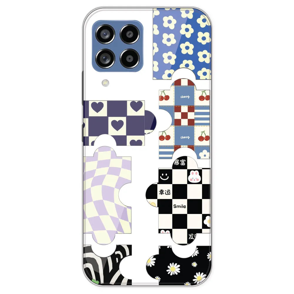 Aesthetic Puzzle - Clear Printed Silicone Case For Samsung Galaxy M53