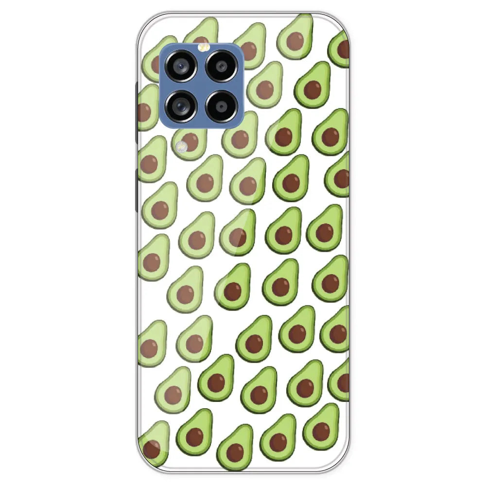 Avocado - Clear Printed Silicone Case For Samsung Galaxy M53
