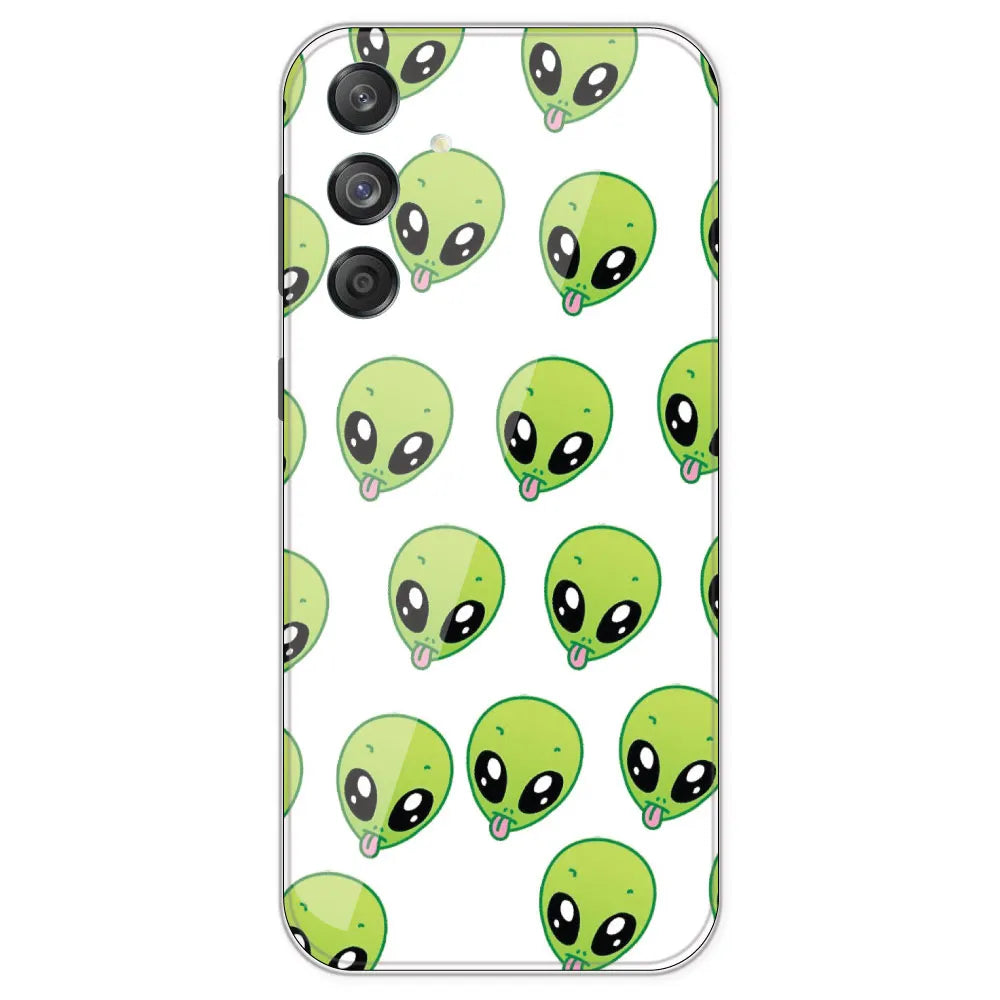 Alien - Clear Printed Silicone Case For Samsung Galaxy M55