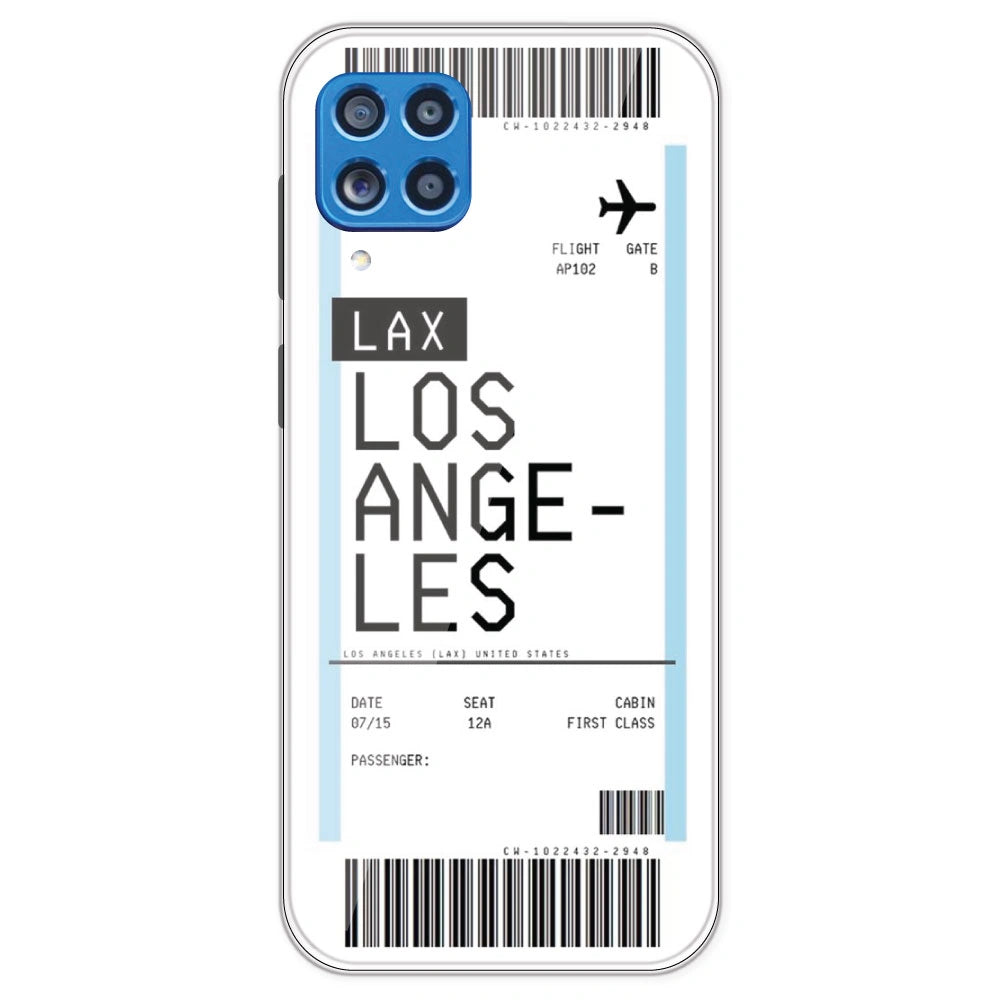 Los Angeles Ticket - Clear Printed Silicone Case For Samsung Galaxy M62