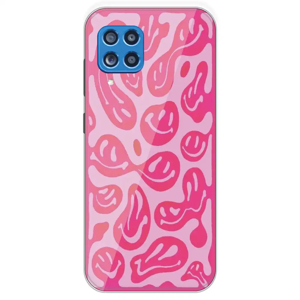 Pink Smilies - Printed Silicone Case For Samsung Galaxy M62