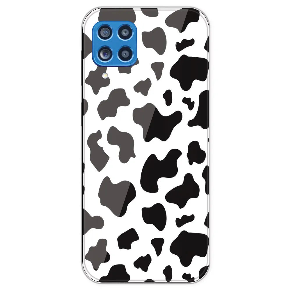 Cow Print - Clear Printed Silicone Case For Samsung Galaxy M62
