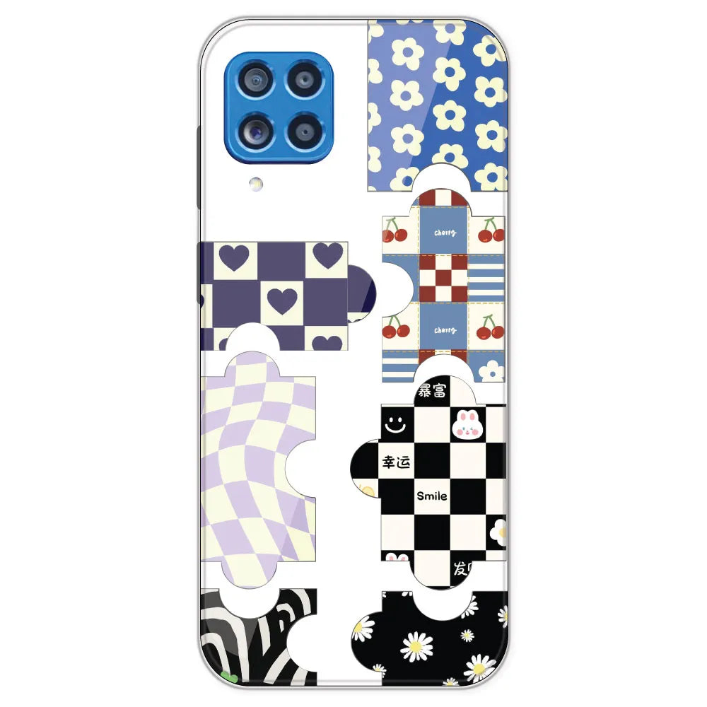Aesthetic Puzzle - Clear Printed Silicone Case For Samsung Galaxy M62
