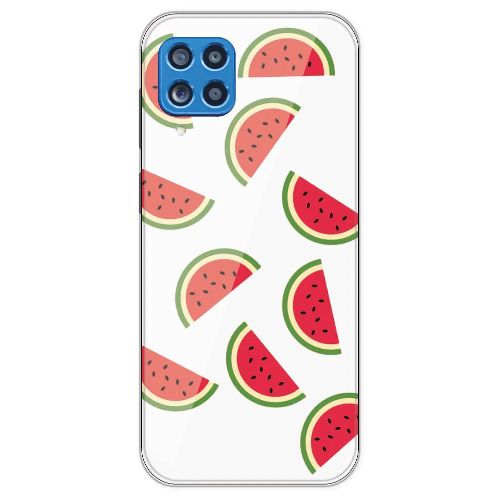 Watermelons - Clear Printed Silicone Case For Samsung Galaxy M62