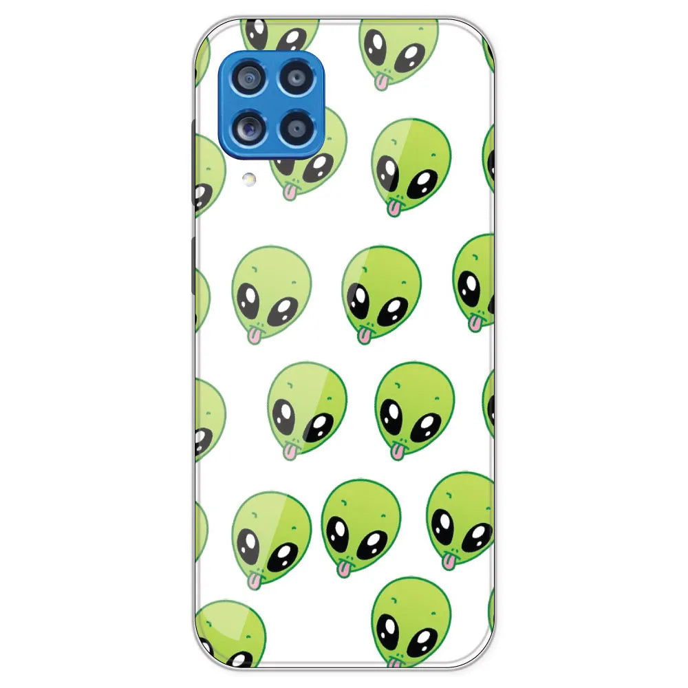 Alien - Clear Printed Silicone Case For Samsung Galaxy M62