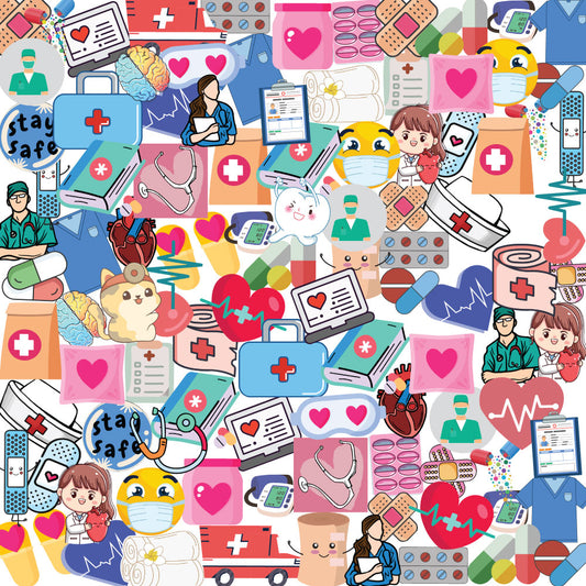 Medical Sticker Bundle – 46 Waterproof Aesthetic Stickers