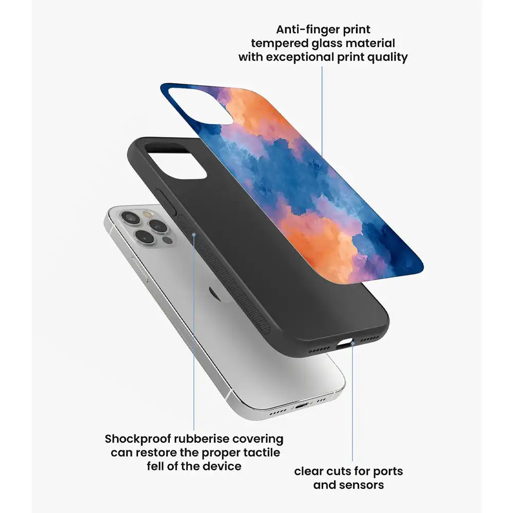 Abstract Pastel Cloud Geometry - Glass Case For Apple iPhone Infographic