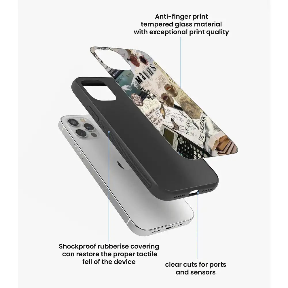 Study Vibes Maths - Glass Case For Apple iPhone Infographic