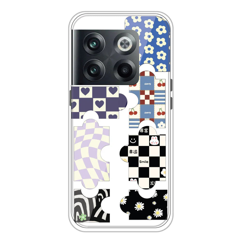 Puzzles - Clear Printed Silicone Case For OnePlus 10T
