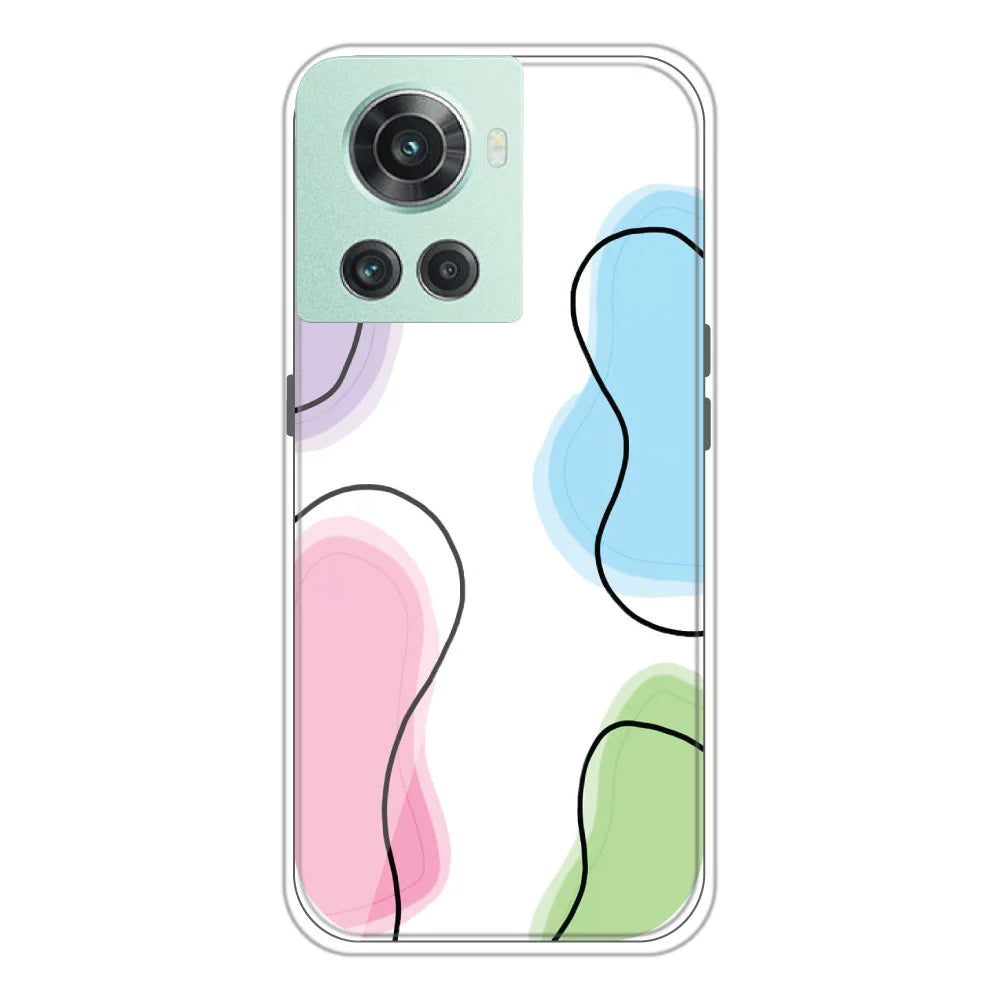 Mix Color - Clear Printed Silicone Case For OnePlus 10R