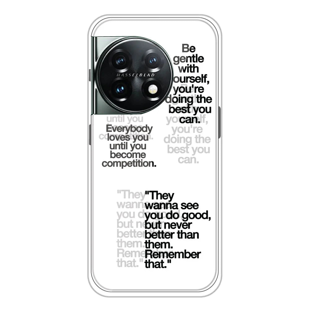 Motivational Quotes - Clear Printed Silicone Case For OnePlus Models
