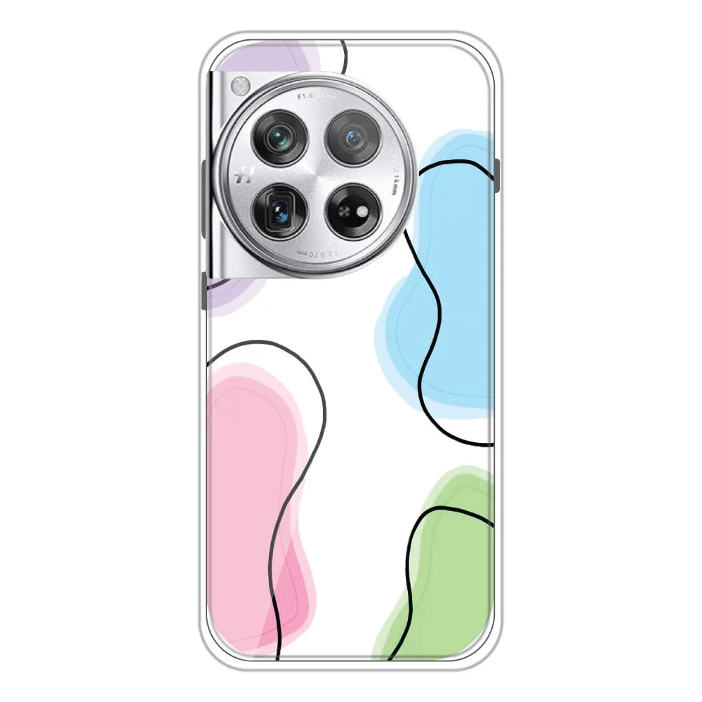Mix Color - Clear Printed Silicone Case For OnePlus 12