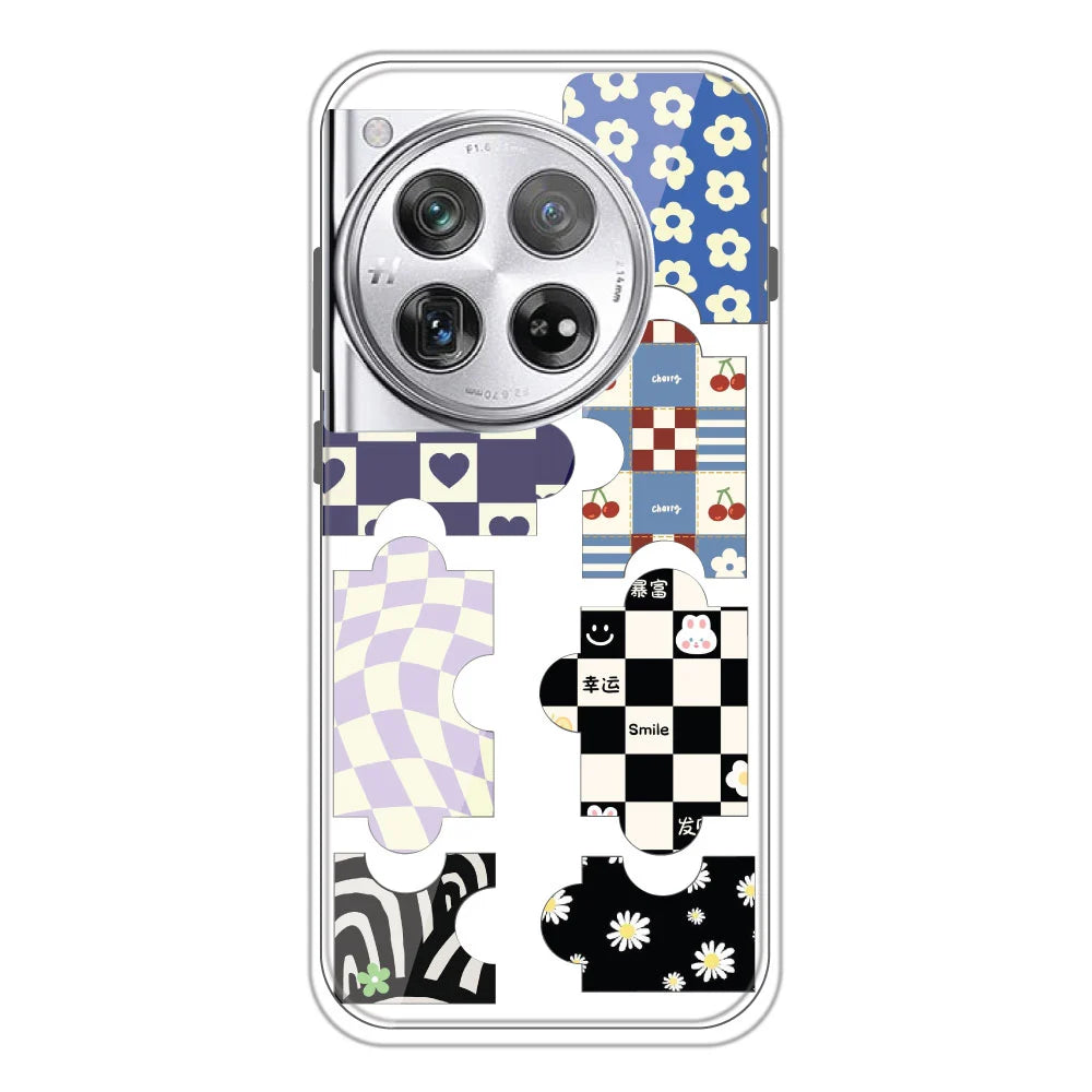 Puzzles - Clear Printed Silicone Case For OnePlus 12